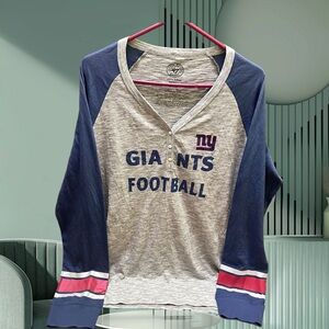 New York Giants Football Raglan Shirt XXL